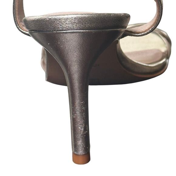 NEW STUART WEITZMAN Dancer Twistie 75 Leather Stiletto Sandal Gold Womens Sz 6.5 - Picture 8 of 11